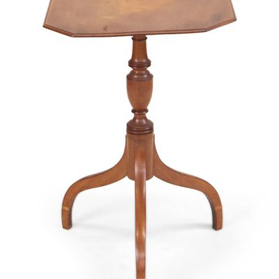Federal Inlaid Mahogany Tilt-Top Candlestand