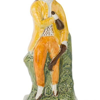 English Prattware / Pearlware Shepherd Figure