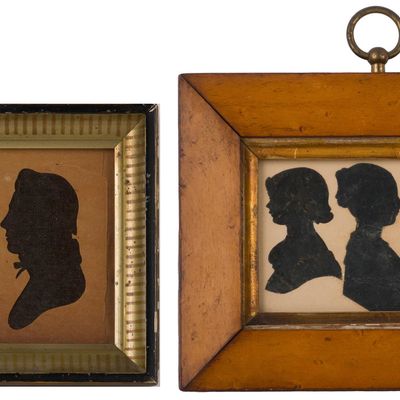 Silhouette Triple Portrait of the Webb Family