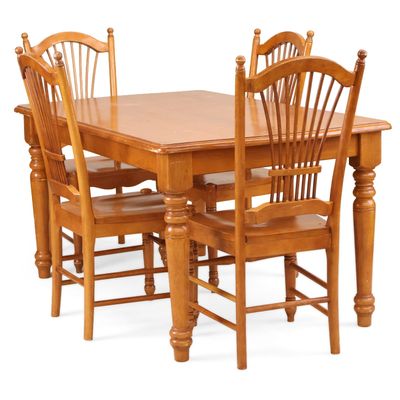 Hardwood Kitchen Table with Four Chairs