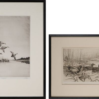 Winifred Marie Louise Austen, 1876-1964, Mallards in Flight, Etching