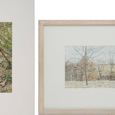 Jim Weidle, b. 1950, Pennsylvania, Spring Impact and Long in Iowa, Watercolor on paper