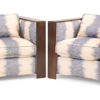 Pair of Art Deco Style Caracole Club Chairs