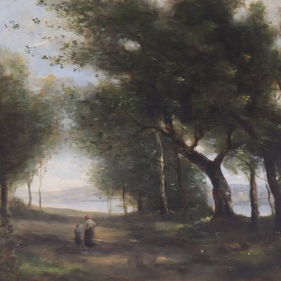 Barbizon Landscape, Oil on Canvas