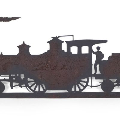 Sheet Iron Train Form Weathervane