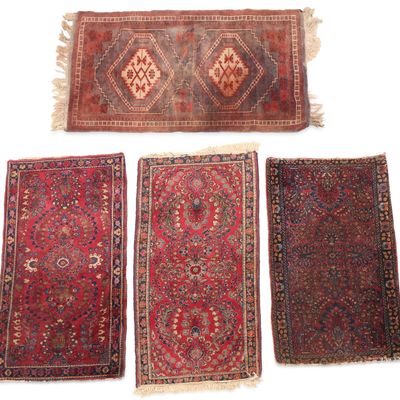 Three Sarouk Rugs and a Bergama Rug