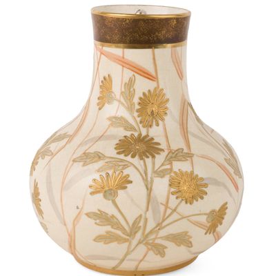 Faience Manufacturing Company / F.M. Co. (Brooklyn, NY) Pottery Vase / Covered Jar