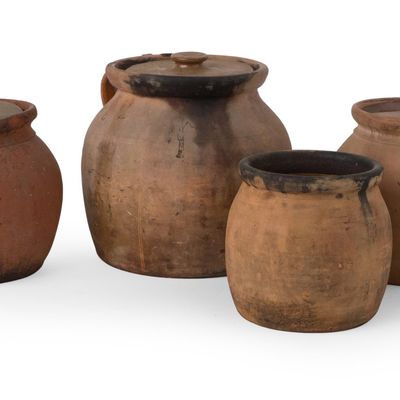 Miscellaneous Group of Four Terracotta Confit Pots