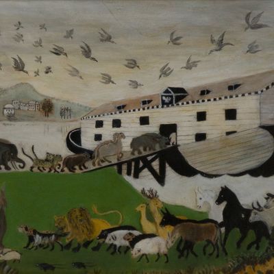 Mrs. Charles Brown, Noah's Ark, Oil on Artist Board