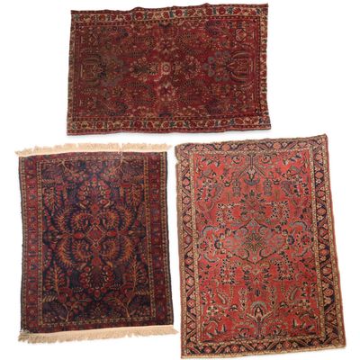 Three Sarouk Rugs