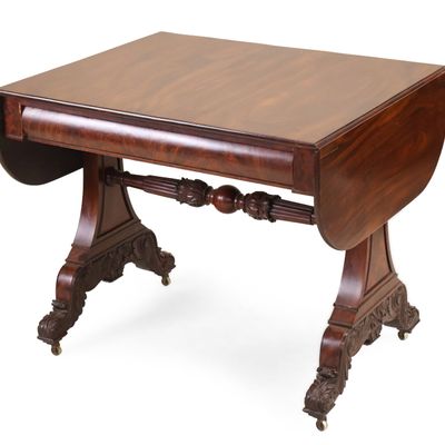 Classical Mahogany Drop Leaf Sofa Table