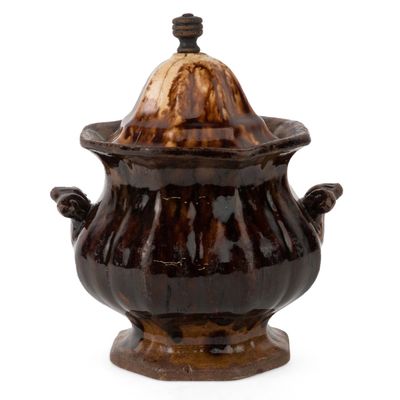 Stamped "J.B. PATTERSON FIRE CLAY WARE MANUFACTORY" (Pottsville, PA) Molded Earthenware / Redware