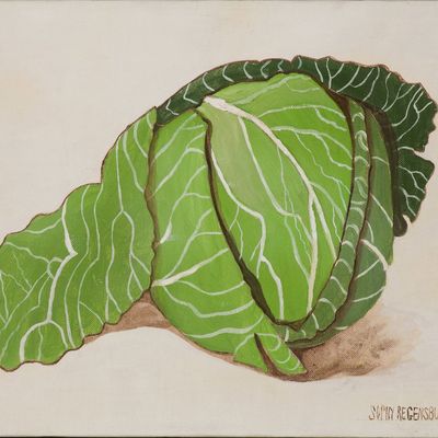 Sophy Regensburg, 1885-1974, Green Cabbage, Oil on Canvas