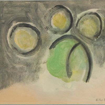 Hubert Berke, 1908-1979, Abstract, Watercolor and Ink on Paper