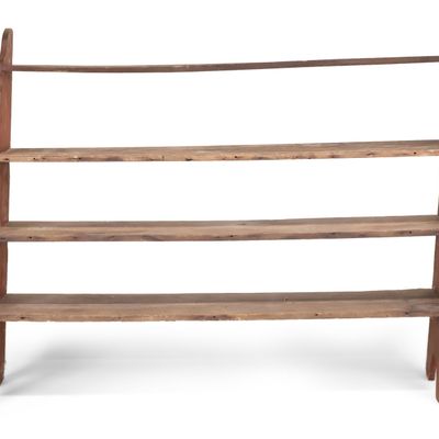 Red-Stained Pine Bucket Bench