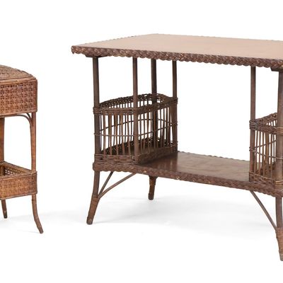 Heywood Brothers & Co Wicker Sewing Table
