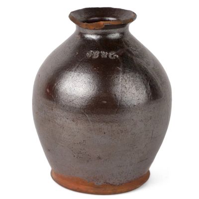 Signed York County, Pennsylvania Redware Bottle / Jar