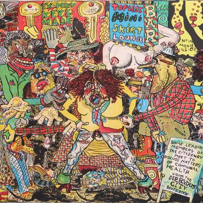 Red Grooms, American 1937, Nervous City, Color Lithograph