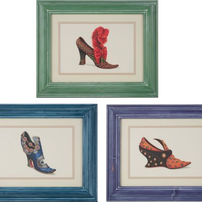 Three Decorative Pictures of Shoes, Prints