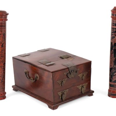 Chinese Hardwood Vanity Box