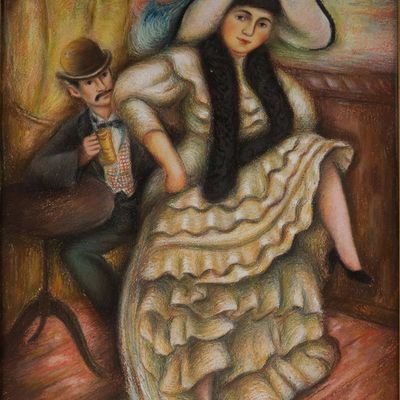 Peggy Dodds, 1900-1989, Dancer and Gentleman, Pastel on Paper
