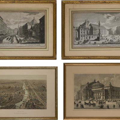 After Salomon Kleiner, German 1703-1761, Two Architectural, Engravings