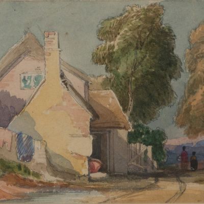 Samuel (1794) Jackson, 1794-1869, A Country Lane, Watercolor