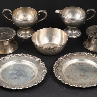 833 Silver Casa Das Pratas Plates and Bowl