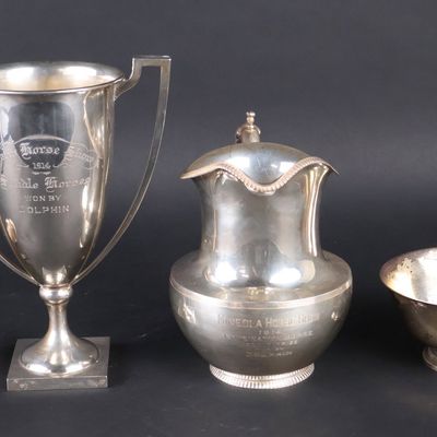 Vintage Long Island Sterling Silver Horse Trophy