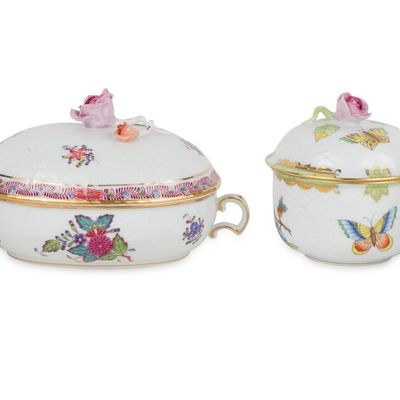 Three Herend "Chinese Bouquet" Sauce Tureens