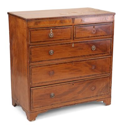 George III Inlaid Mahogany Chest of Drawers