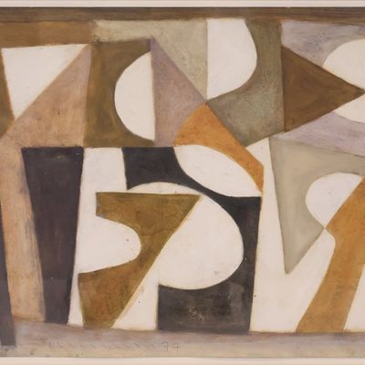 Roy Turner Durrant, 1925-1998, Interlock, Mixed Media on Paper
