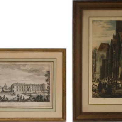 After Jacques Rigaud, 1681-1754, Vue du Chateau Royal de Vincene, Engraving