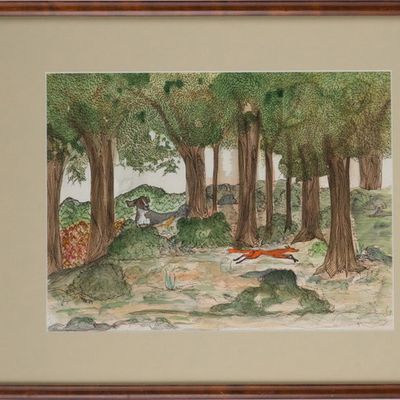Benson Bond Moore, 1882-1974, Quail, Etching