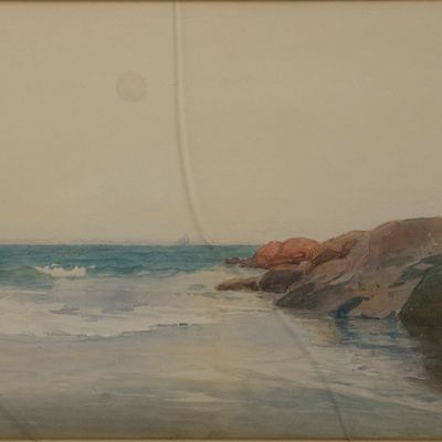 Frank Knox Morton Rehn, 1848-1914, Rocky Shoreline, Watercolor on Paper