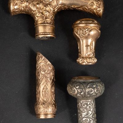 Four Vintage Cane Handles