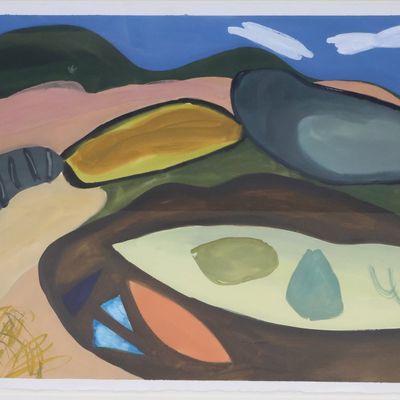 Sarah Bienvenu, Abstract Landscape, Watercolor on Paper