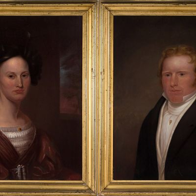 Attributed to Jeremiah Pearson Hardy, 1800-1887, Portraits of Rev. and Mrs. Daniel Small, Oil on