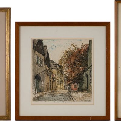 Luigi Kasimir, Hungarian/Austrian 1881-1962, Three Austrian Scenes, Engravings
