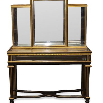 Napoleon III Style Ebonized and Gilt Display Cabinet