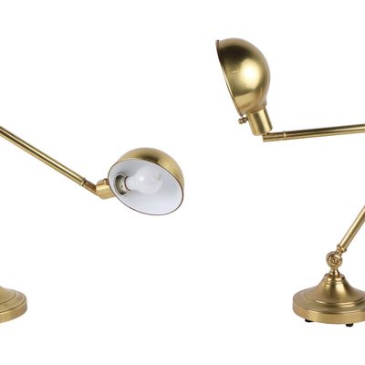 Pair of Brass Swing Arm Table Lamps