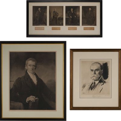 Walter Ernest Tittle, 1883-1966, Charles E. Hughes, Chief Justice of the Supreme Court, Drypoint
