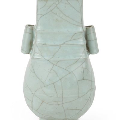 Chinese Hu Shaped Celadon Porcelain Vase