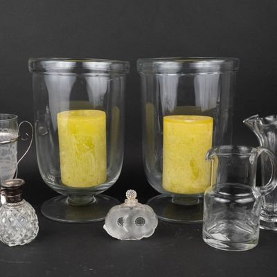Pair of Glass Photophores