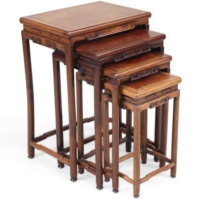 Four Chinese Hardwood Nesting Tables
