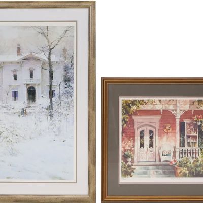 Two Framed Architectural, Prints