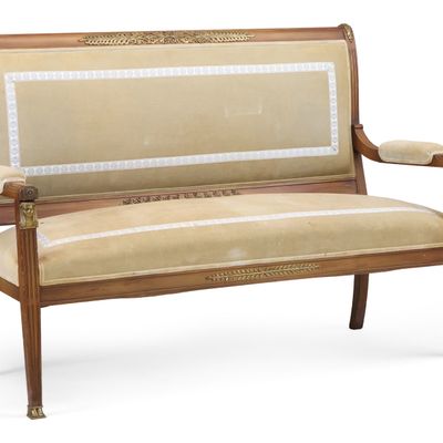 Neoclassical Style Fruitwood Settee