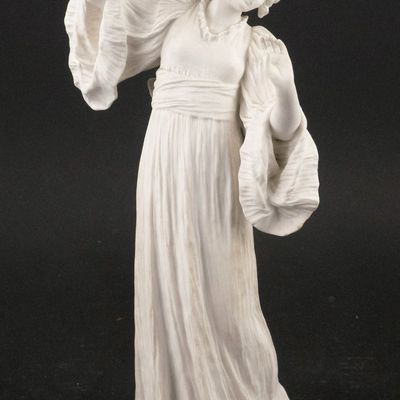 Agathon Leonard, 1841-1923, Dancer with Bracelet, Bisque Figure