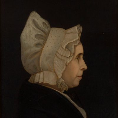 Woman in Bonnet, Oil on Canvas