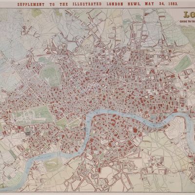 Map of London, Guide to the London International Exhibition 1862